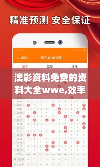 澳彩资料免费的资料大全wwe,效率资料解释落实_D版3.830