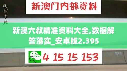 新澳六叔精准资料大全,数据解答落实_安卓版2.395